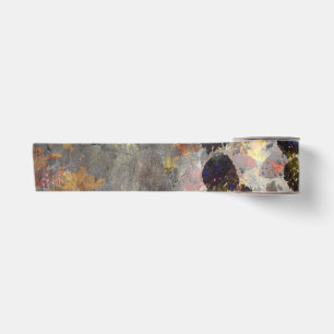 Digital background art of floral / flower pattern satin ribbon