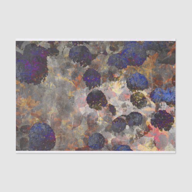 Digital background art of floral / flower pattern tissue paper (Front)