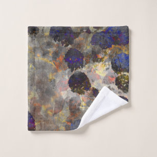 Digital background art of floral / flower pattern wash cloth