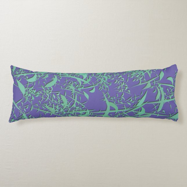 Digital Bamboo Leave Body Pillow (Front)