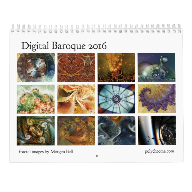 Digital Baroque 2016 Calendar (Back)