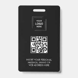 Digital Black QR Event Identity Design ID Badge