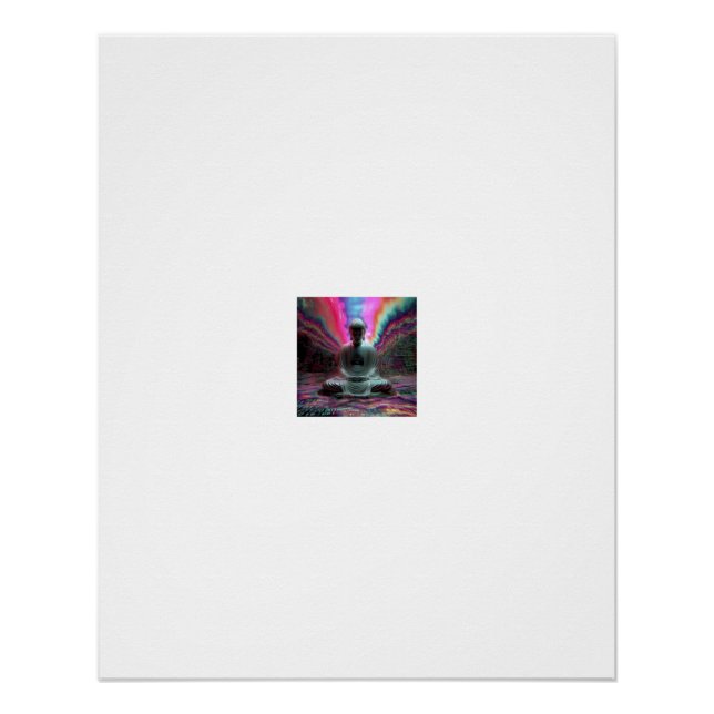 Digital Buddha Meditation Matrix Poster (Front)