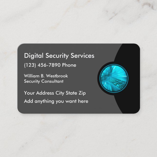 Digital Business Security Services Card (Front)