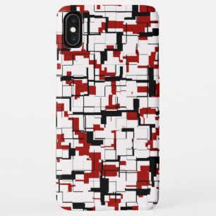 Digital Camo Black White Red Pattern Case-Mate iPhone Case