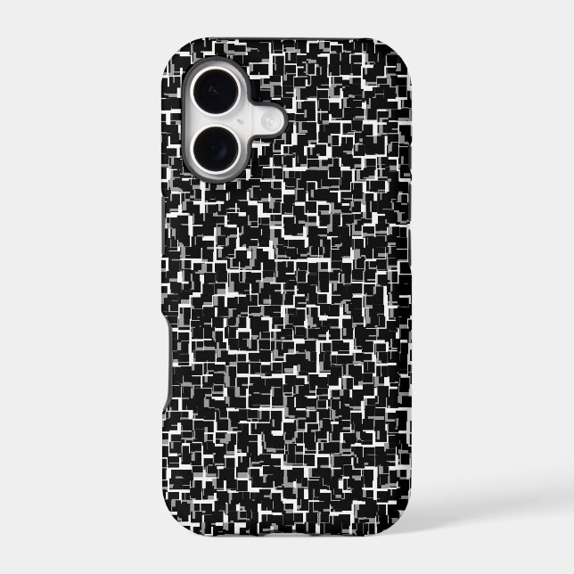 Digital Camo Black White Yellow Pattern (Back)