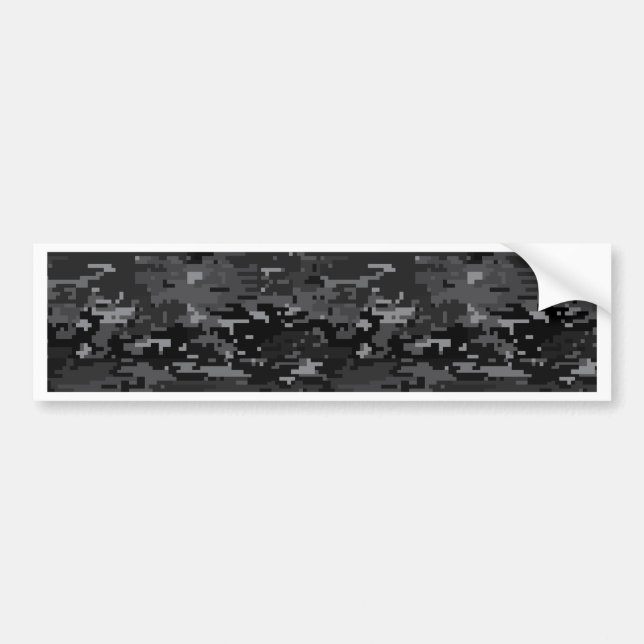 Digital Camo Bumper Sticker (Front)