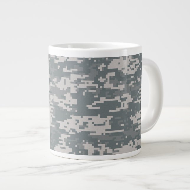 Digital Camouflage Large Coffee Mug (Front Right)