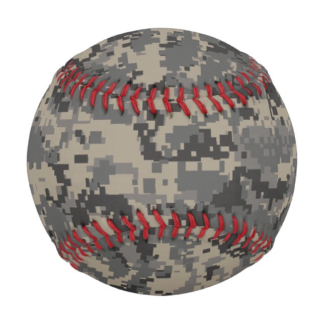 Digital camouflage military army pixel camo print baseball (Front)