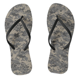 Digital camouflage military army pixel camo print jandals