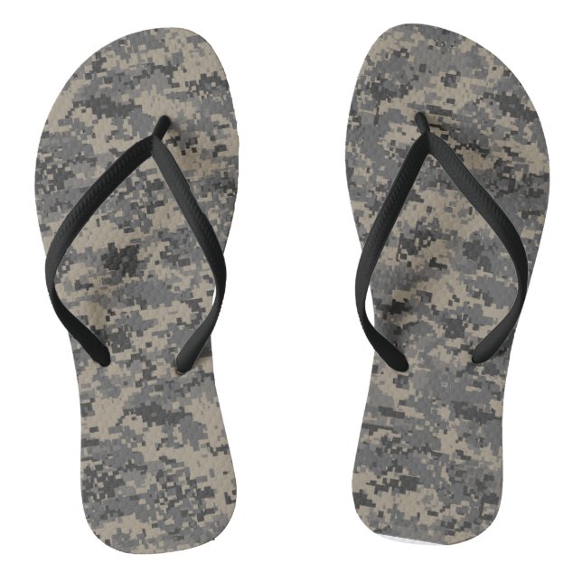 Digital camouflage military army pixel camo print jandals (Footbed)