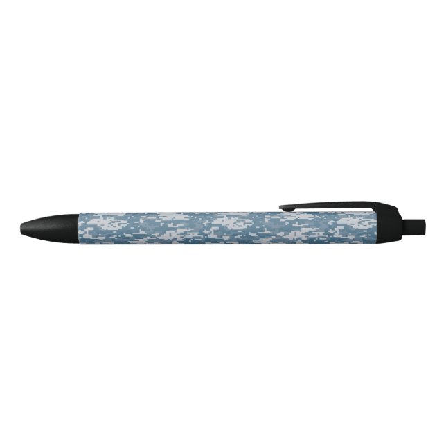 Digital Camouflage Pattern Naval Black Ink Pen (Top)