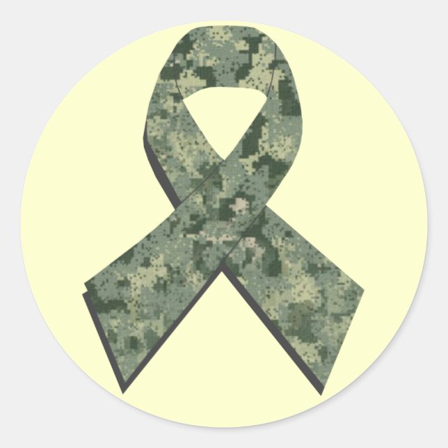 Digital Camouflage Ribbon Sticker (Front)
