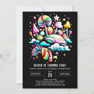 Digital Candy Dream Birthday Invitation