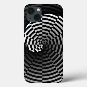 Digital Chequered Yin Yang by Kenneth Yoncich iPhone 13 Case