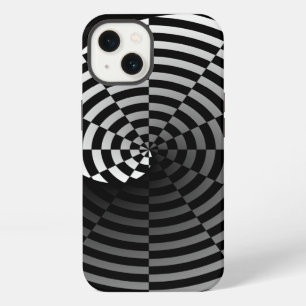 Digital Chequered Yin Yang by Kenneth Yoncich iPhone 13 Case
