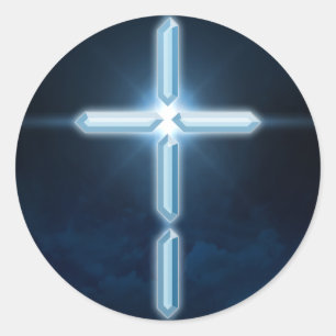 Digital Christian - Digital Cross Sticker Decal