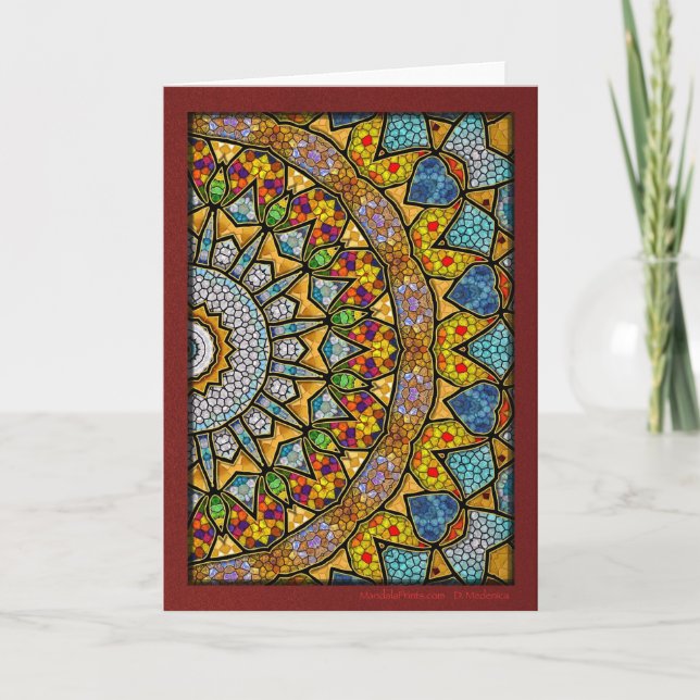 Digital Christmas Mandala Holiday Card (Front)