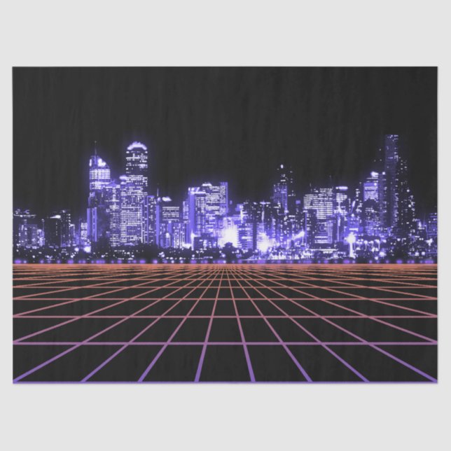 Digital City Grid Tissue Paper (Front)