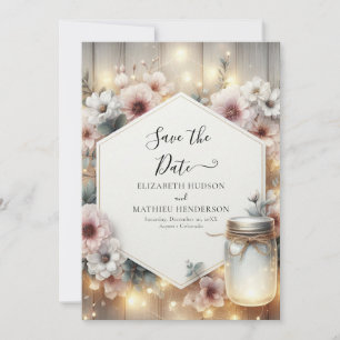 Digital Classic Mason Jar Wedding Save The Date