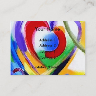Digital colour Hearts Business Card