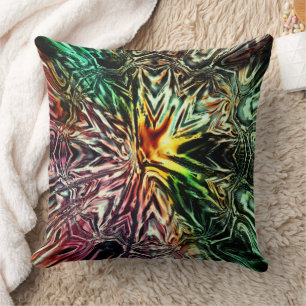 Digital coloured of rustic embossed strokes cushion