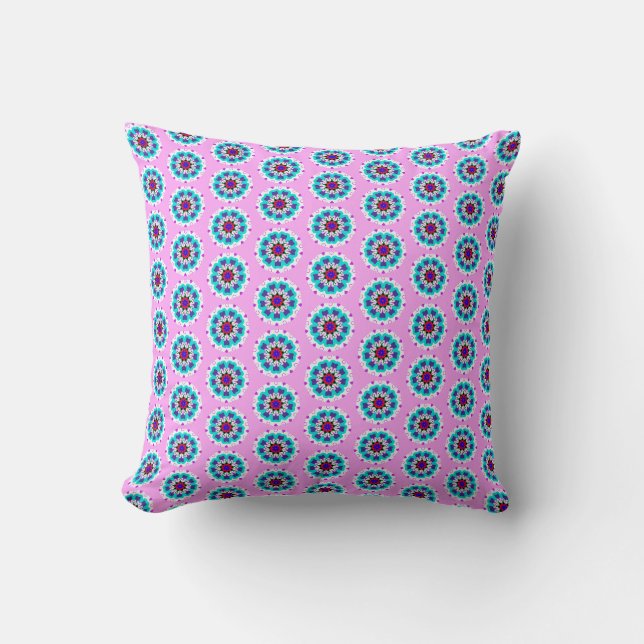 Digital Colourful Flower Cushion (Front)