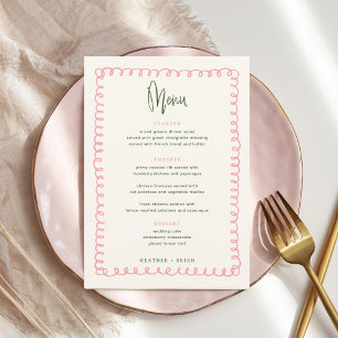 Digital Colourful Pink and Green Wave Invitation