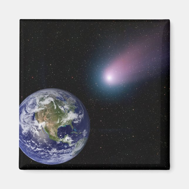 Digital composite of a comet heading towards Ea Magnet (Front)