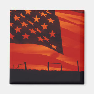 Digital composite of the American Flag Magnet