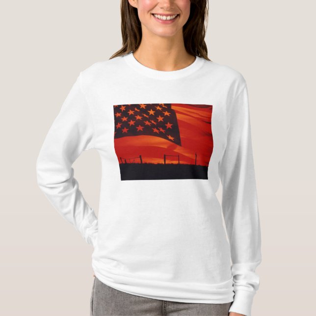 Digital composite of the American Flag T-Shirt (Front)
