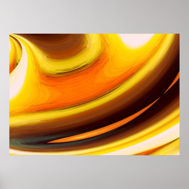 Digital Computer Painting Abstract Poster Print (Front)