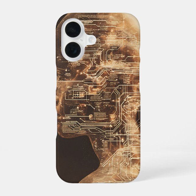 Digital Consciousness iPhone 16 Case (Back)