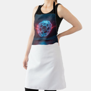Digital Core: Futuristic Energy Sphere Explosion Apron