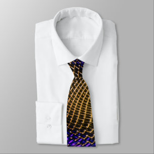 Digital crooked mesh of showy sepia wire on violet tie