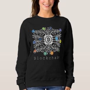 Digital Crypto Currency Blockchain Design Sweatshirt