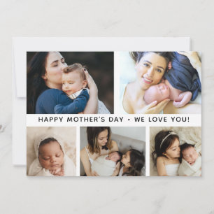 Digital Custom Photo Collage Mother's day  Holiday Card