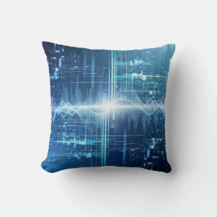 Digital Data Flow - Tech Wall Art Cushion