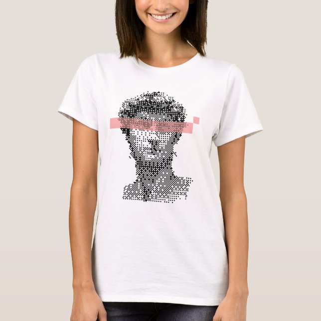 Digital David Michelangelo Pixel design T-Shirt (Front)