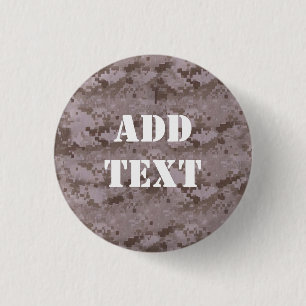 Digital Desert Camouflage 3 Cm Round Badge