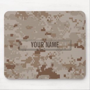 Digital Desert Camouflage Customisable Mouse Pad