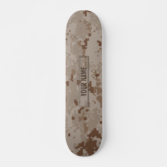 Digital Desert Camouflage Customisable Skateboard (Front)