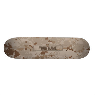 Digital Desert Camouflage Customisable Skateboard