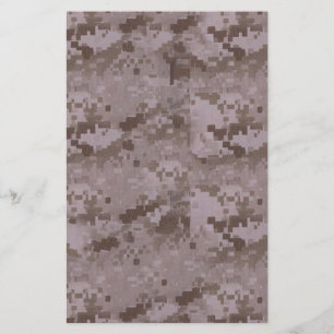 Digital Desert Camouflage Stationery