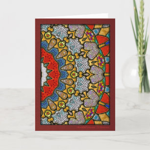 Digital Diamond Mandala Holiday Card
