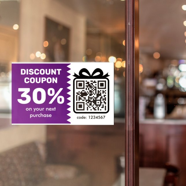 Digital Discount Coupon With QR Code And Logo  (Creator Uploaded)