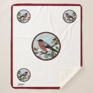 Digital drawing Adorable bird blanket
