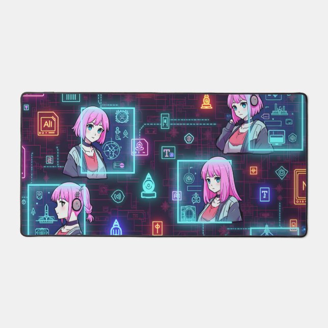  Digital Dream Girls Desk Mat (Front)