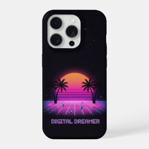 Digital Dreamer Neon Grid iPhone Case
