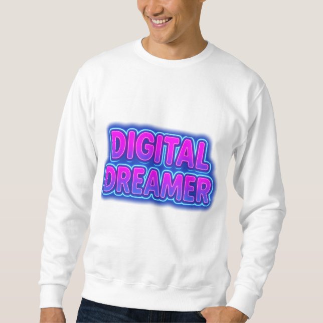 Digital Dreamer Y2K Neon T-Shirt | Cybercore Stree Sweatshirt (Front)